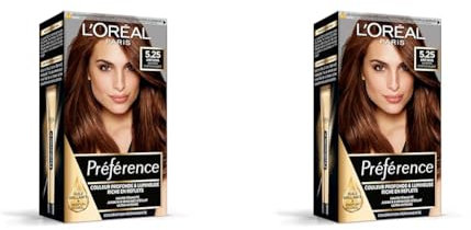 L'Oréal Paris Préférence Coloration Permanente Cheveux, Nuance : Antigua (5.25), Marron Chocolat Glacé (Lot de 2)