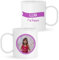 Taza de Plástico Personalizada Infantil Lazo Bandera Con Foto Y Nombre | Vuelta al Colegio/Guardería (Rosa)