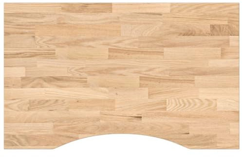 vidaXL Schreibtischplatte Unbehandelt 80x60x2,5 cm Massivholz Eiche, Arbeitsplatte, Küchen Arbeitsplatte, Ersatztischplatte, Tischplatte