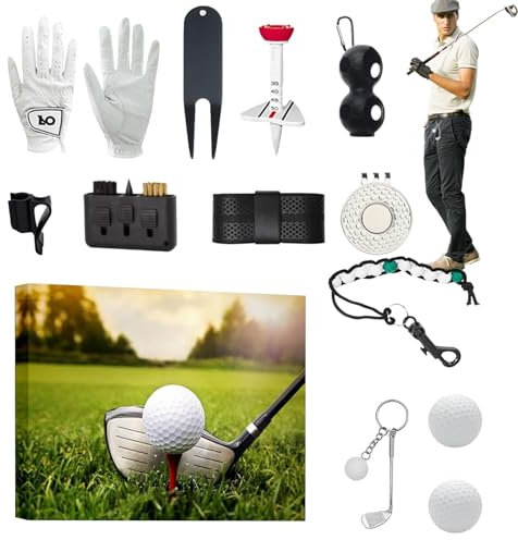 New Golf Adventskalender 2024, Weihnachten Adventskalender 2024 für Mann Papa, Weihnachts-Countdown-Kalender, tragbare Golf-Werkzeug-Kits für Golf-Enthusiasten, Anfänger, Liebhaber