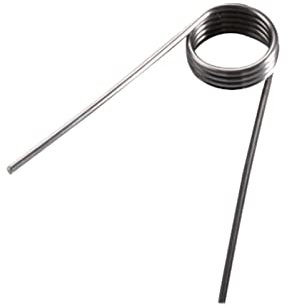 Muelle de torsión, Muelle de torsión recto, 10 Uds. De diámetro de alambre de 0,6mm, diámetro exterior de 4mm, resortes de torsión mecánicos de acero con resorte, ángulo de 45°(0.6x4mm 2 Turns 45°)