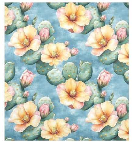 Nature Cactus - Cubierta magnética para puerta de lavavajillas, estilo retro, diseño de flores, 23 x 26 pulgadas