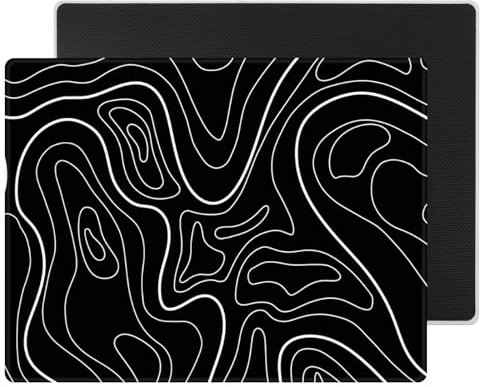 DAWNTREES Tapis de Souris de Jeu en Verre, Suivi précis et Rapide, Compatible avec différents modèles de Souris, Base en Caoutchouc antidérapant, Grand Tapis de Souris pour Bureau et Maison, XL