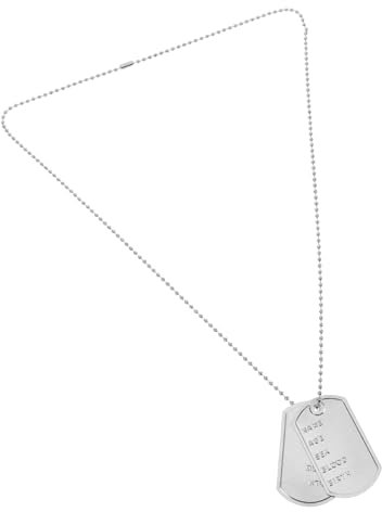 GARVALON 1satz Dog Tag Halskette Für Cosplay Und Halloween Stylisches Militärdesign Robustem Für Kostümpartys Und Rollenspiele Mit Einzigartigem