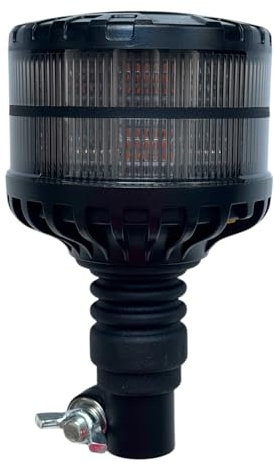 MelTruck 1x LED Warnleuchte mit 2 Leuchtmodi orange amber Rundumleuchte 12V 24V E9 Ø110mm