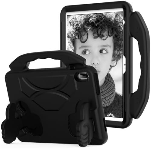 EGHFIXSD Funda de Material EVA para iPad de 5.ª, 6.ª, 9.ª y 10.ª generación, Funda para iPad Air 2, 3, 4 y 5, Funda para iPad Pro 11, Negra, para iPad 2.ª (2011)