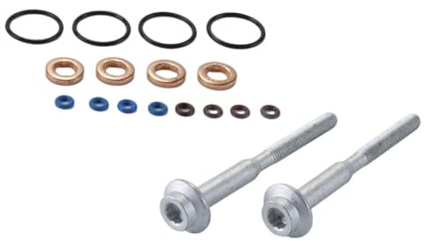 Hoite 1Set Kraftstoffinjektordichtung und Schrauben-Reparaturdichtungssatz, passend für Audi VW-Injektor, ersetzt 03L130277B A2C59513554 A2C9626040080 883.670 883670