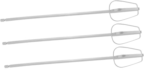 Cabilock 3Pcs Stainless Steel Mixer Beater Attachments, Extra Long 30cm Replacement Whisk Heads for Electric Drills & Handheld Mixers, Heavy Duty Stirring Paddles for Meat Dough