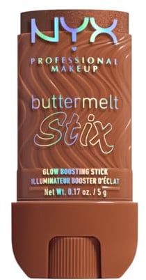 NYX Professional Makeup Buttermelt Stix, Glow Boosting Highlighter Stick mit Sheabutter & butterweicher Textur für natürlichen Glazed-Glow, wischfest & bis 8h Halt, Farbe: Melt To Be