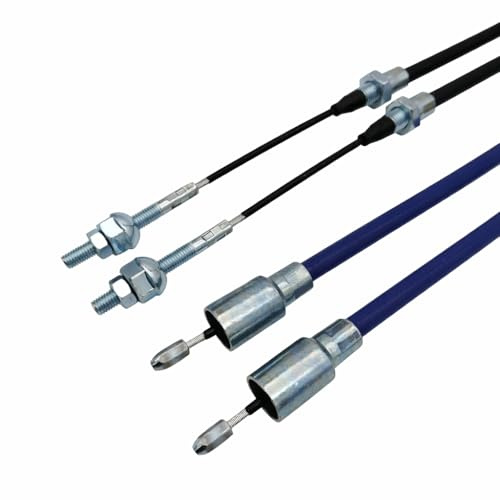 HGW 2X Bremsseil Bowdenzug passend für Knott | 18,5 mm Glocke | M8 Gewinde | inkl. Halbrundmutter | Anhänger Bremszug Set (HL: 1330 mm GL: 1540 mm)