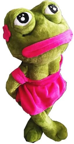 COTSRGT 45cm Trauriger Frosch Plüschtier Weiches Stofftier Kissen Magischer Ausdruck Pepe Der Traurige Frosch Gefülltes Tierplüschpuppe Geburtstagsgeschenke Für Kinder,Pink-45cm
