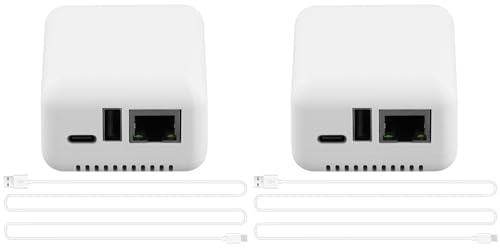BUAGOUWZ 2X P330 Mini Print Server Connessione Via USB 2.0 Stampa Facile, Mini NP330 Cloud Printing Print Server
