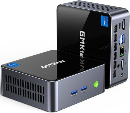 GMKtec Mini PC Intel Core i7-1185G7 (fino a 4.8GHz), 16GB DDR4, 1TB SSD, Desktop Mini Computer, WiFi 6, Bluetooth 5.2, DP, HDMI, RJ45 2.5G, USB4.0