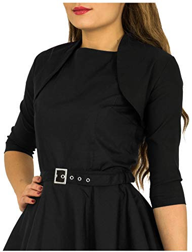 BlackButterfly Bolero A La Medida De Manga 3/4 (Negro, M)