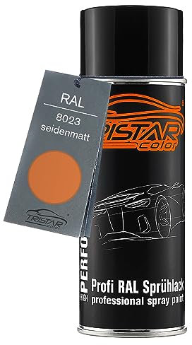 TRISTARcolor RAL 8023 Orangebraun Bombe de peinture 400 ml mat satiné séchage rapide
