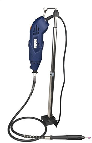 FERM Combitool 160W – Multifunktionswerkzeug mit Tischständer, flexibler Welle und 40 Zubehörteilen, variable Drehzahl 8.000–35.000 U/min, für Schleifen, Bohren, Fräsen und mehr CTM1017