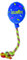 KONG Occasions Hundespielzeug Ballon, groß, Blau