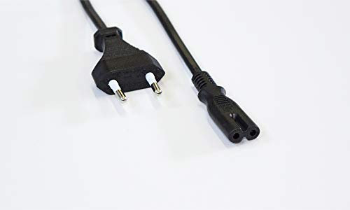 wantecWire Netzkabel Eurostecker, Länge 0,3 m, Schwarz, 7921, 30 cm