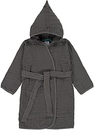 Lässig Peignoir en Mousseline Anthracite 24-36 Mois