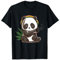 Panda Raucht Gras Marihuana Cannabis Weed Rastafari Kiffer T-Shirt