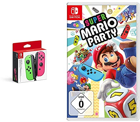 Joy-Con 2er-Set Neon-Grün/Neon-Pink & Super Mario Party - [Nintendo Switch]