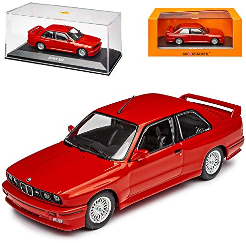 B*M*W 3er E30 M3 Coupe Rot 1982-1994 1/43 Minichamps Maxichamps Modell Auto mit individiuellem Wunschkennzeichen