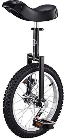 NANANA Unisex – Erwachsene Balance-Bike Balance-Bike, 16/18/20 Zoll Einrad Radfahren in & Out Door, Einrad Single Round Kinder Erwachsene Balance Radfahren Übung,Schwarz,18inch