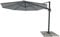 paramondo parapenda Plus Ampelschirm Ampelsonnenschirm, 360° Schwenkbar, Axiale Neigung, Kurbelbedienung, Stahl-Standkreuz und Gestell in Anthrazit, Rund, Grau, Ø 3,5 m