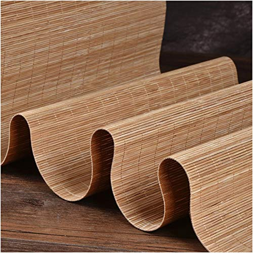 MMQGQ Einfache Bambus-Tischläufer, Natürliche Handgewebte Teenmatte, Rutschfestes Tischsat Für Die Hausküche Couchtisch, Wärmedämmung/Waschbar, Freier Schnitt(Size:40×210cm)