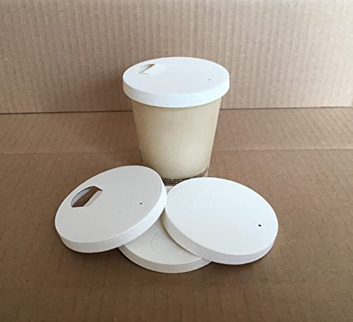 Nicoletti 100 HOT CUP CARTA 250 ml BICCHIERI TAZZE CON COPERCHIO MUNITO DI FORO PER CAFFE AMERICANO e BEVANDE CALDE