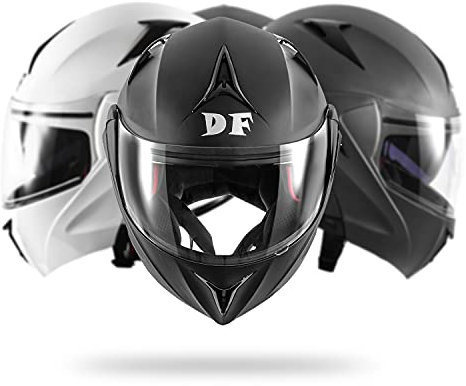 DIEFFE Casco Modulare Moto DF901 Casco Apribile Flip Frontale Sport Racing Touring Ventilazione Doppia Visiera Antigraffio Antiappannamento Parasole Omologato ECE 22 05 (Neo Opaco, Medium)