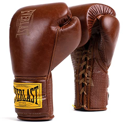 Everlast Unisex – Erwachsene Boxhandschuhe 1910 Classic Trainingshandschuhe, Braun, 12oz