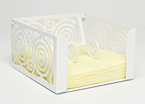 Serviettenhalter - 12,6х12,6х7 cm großer Serviettenständer - Moderne Servietten Halterung aus Metall - Napkin Holder - Rutschfester Serviettenspender