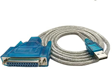 Digital Square- Adaptador Cable Paralelo Impresora USB Macho a Puerto Paralelo LPT de BD25F 90cm, para Conectar PC, Impresora de Tickets, para HP Laserjet, etc.