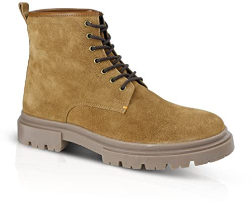 Silver Street London Men's Greenwich Suede Ankle Lace up Boot, Tan, 11