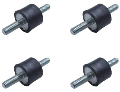 Rubber Mounts M4-15x15mm Anti-Vibration Isolator Bobbin Mounts Air Compressor Pump Shock Absorber Cylindrical Damper Male I Male (M4 Thread x 10mm I - 15mm D x 15mm H)