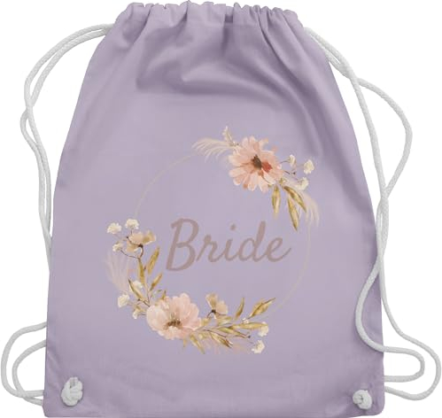 Shirtracer Turnbeutel Rucksack - JGA Junggesellenabschied Frauen - Bride Braut Boho - Unisize - Pastell Lila - brautbeutel brauttaschen bachelorette party stoffrucksack junggesellinnenabschied outfit