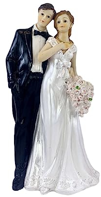 BOKIOESDE Kuchen Dekoration Puppen Braut Bräutigam Harz heiraten Figur lustige Hochzeit Topper Ständer Paar Wohnkultur Autozubehör, D eingeben