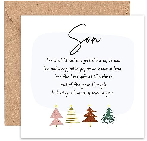 Felbridge Studio - Weihnachtskarten für Sohn, Weihnachtskarte für Sohn, für Jungen, Kind, Teenager, Baby, Jungen, besondere sentimentale Sentimentale, 14 cm