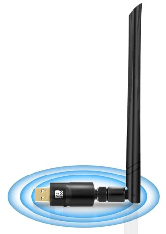 Dongle WiFi 1200 Mbps, Mokeum Clé WiFi USB 3.0 Adaptateur WiFi 2,4 GHz/5,8 GHz Double Bande pour PC/Ordinateur Portable/Ordinateur de Bureau/Mac Windows