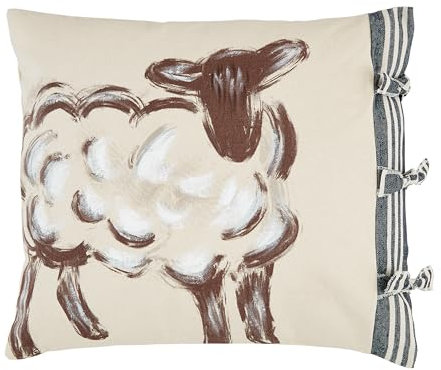 Mud Pie Schaf bemaltes Kissen