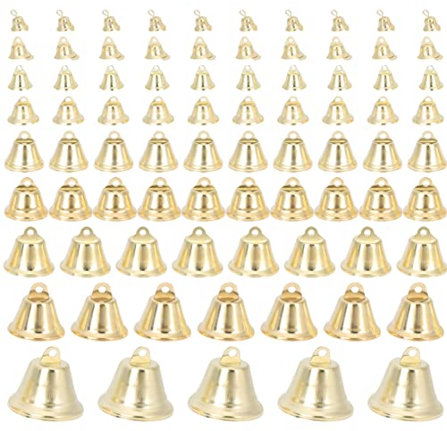 DECHOUS 90st Kleines Glockenzubehör Pferde-Schaf-Glocken Weihnachtsglockenverzierung Weihnachtsschlittenglocken Handglocke Kleine Glöckchen Basteln Hund Türklingel Etikett Metall Haustier