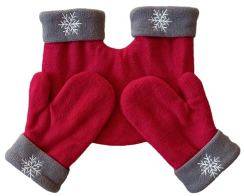 Bimhayuu Partnerhandschuhe Handschuhe für Verliebte Fäustlinge Paar Handschuhe Winter verdicken warme Handschuh Sweethearts Paare Fäustlinge 3 Stück Handschuhe Zwei Personen Fäustlinge (Rot)
