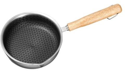 Alipis Antihaft-pfanne für Küchenherd Bratpfanne Aus Edelstahl Wabenmuster Leicht Zu Reinigen und Zu Handhaben