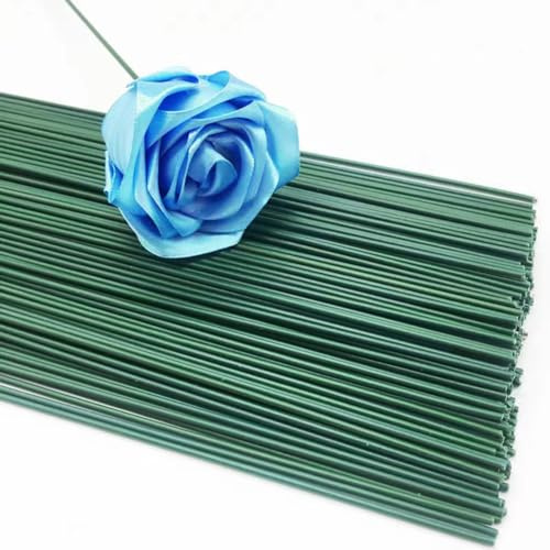 50 Stück Floristendraht Grün, 30cm Basteldraht, 2mm Blumendraht, Blumenstieldraht, Blumenstamm Draht, Blumenstock für Handwerk Blumenarrangement Dekoration, florist wire stems craft wire 2mm*30cm