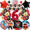 Piraten Deko Kindergeburtstag Luftballon Set, Gozuein Piraten Geburtstagsdeko 6 Jahre, 32 Stück Piraten Geburtstag Deko Mädchen Junge, Happy Birthday Banner mit 3D Folienballons Geburtstag Thema Set
