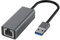 YIUPEDRFG USB Type-C To Gigabit Ethernet Adapter Stable Network High-speed Connection Simply Plug In USB Port To Aluminum Alloy, USB（grey ）
