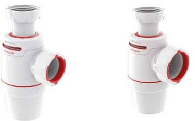 Wirquin 30722158 Siphon de lavabo Néo Air Ø32 zéro fuite, blanc & 30722146 Siphon d'évier Néo Air ⌀40 mm zéro fuite, blanc
