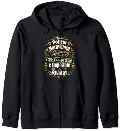 Policía Maravillosa Mujer Policía Nacional Regalo Policia Sudadera con Capucha