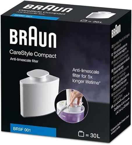 N2 ELECTROITALY per Braun BRSF001 Cartuccia anticalcare per Ferro da Stiro a Caldaia Braun Serie CareStyle Compact, indicazione luminosa per la sostituzione facile e intuitiva